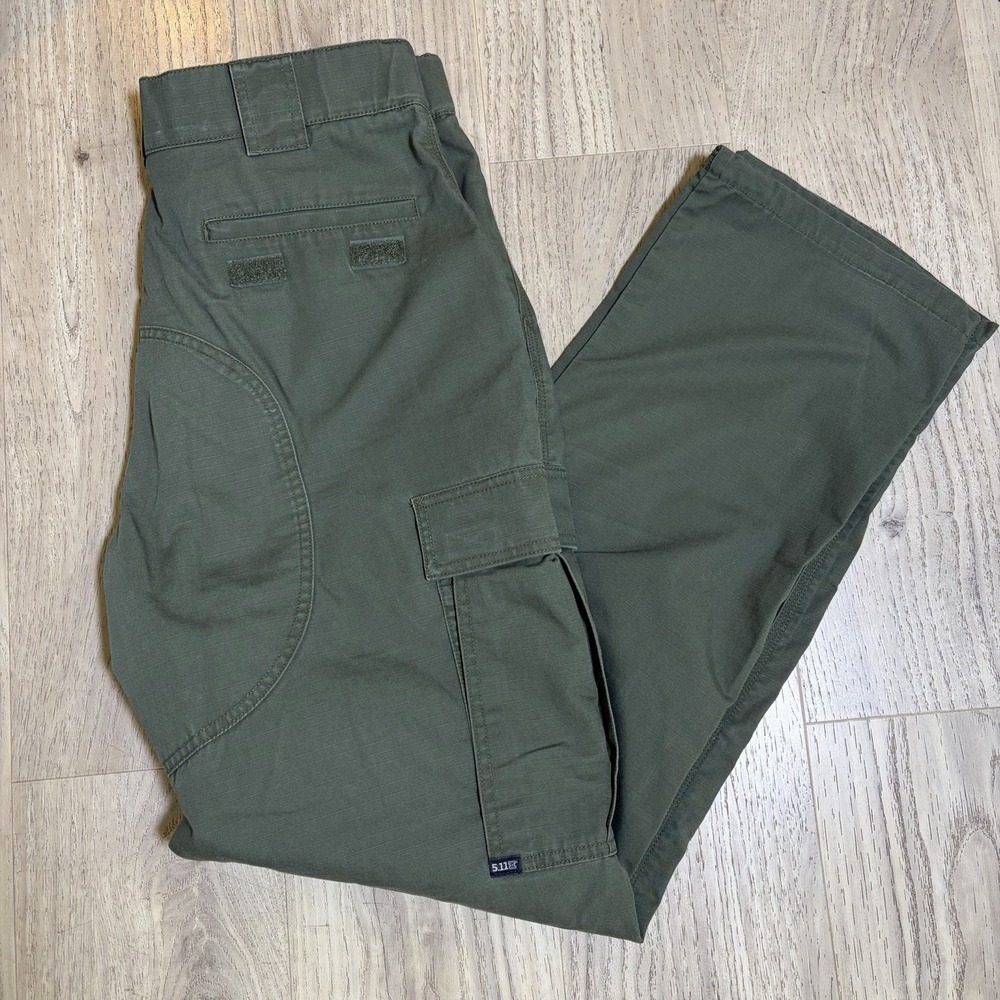 5.11 511 Tactical Mens35.5-39 Ripstop Canvas Tactical Cargo Pants Green TAC-105C